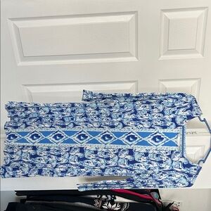 Lilly Pulitzer Blue and White Patterned Dress